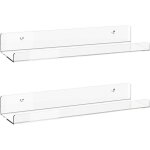 �tag�res murales lot de 2 �tag�res flottantes invisibles en acrylique - �tag�res murales flottantes pour ...