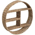 Etag�re murale en fer et fibre naturelle d 58 cm - atmosphera