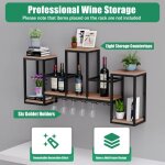 �tag�re murale en m�tal - casier � vin r�tro en fer et bois - porte - vin et porte - verres pour maison ...