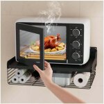 �tag�re murale pour micro - ondes, support pour micro - ondes avec panier de rangement, support mural ...