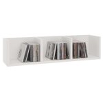 Idimex - etag�re murale nello pour cd et dvd, en m�lamin� blanc mat