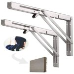 tagre murale pliante de 500 mm, support de pliant en acier inoxydable 304 pour tabli, querre pliante ...