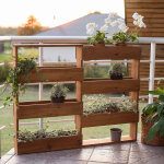 Cmonjardin - etagre  plantes murale en bois 6 bacs