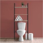 tagre pont wc bois et mtal noir 180x66cm