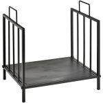 Etagère porte bois de cheminée porte - bûches charge max. 15 kg dim. 44l x 33l x 46h cm métal époxy noir ... Etagère porte bois de cheminée porte - bûches charge max. 15 kg dim. 44l x 33l x 46h cm métal époxy noir ...