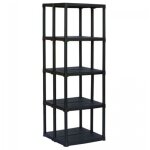 Etagre de rangement 5 niveaux charge max 200 kg polypropylne rsistant - garage atelier intrieur extrieur ...