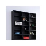 Mh - etagre rangement cd / dvd france noire meuble de rangement pour 1116 cds noir