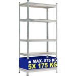 �tag�re de rangement rayonnage m�tallique modulable 5 niveaux id�al garage atelier cave 90x40x180 m�tal ...