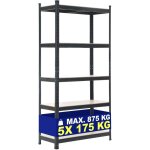 �tag�re de rangement rayonnage m�tallique modulable 5 niveaux id�al garage atelier cave 90x40x180 m�tal ...