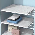 �tag�res r�glables pour armoire, �tag�res extensibles sans clous, s�parateur d'�tag�res t�lescopiques ...