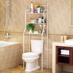 Etagre de salle de bain meuble de rangement au - dessus des toilettes wc 1655526cm blanc