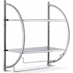 Goplus etagere salle de bain, porte - serviettes suspendues murales, en chrome inoxydable, avec 2 tablettes ... Goplus etagere salle de bain, porte - serviettes suspendues murales, en chrome inoxydable, avec 2 tablettes ...