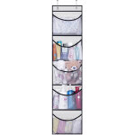 �tag�re suspendue, organisateur de rangement suspendu dessus de la porte avec 5 grande poche et 2 crochets, ...