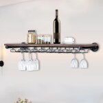 �tag�re � verres � vin murale avec support pour pied - verres � vin - pr�sentoir r�tro - �tag�re � vin ...