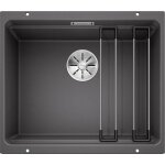 Blanco - etagon 500 - vier en silgranit, 53x46 cm, avec rail, gris rocher 522228