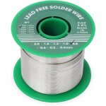Etain a souder, fil de soudure sans plomb 0. 8mm 250g, mince � noyau avec flux de colophane, sn99% - ...