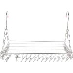 Etendoir chaussette, cintre de s�chage en acier inoxydable avec 36 clips � l?�preuve du vent �tendoir ...