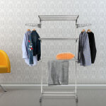 Sifree®etendoir à linge en acier inox, séchoir à linge pliable blanc - 7842168cm Sifree®etendoir à linge en acier inox, séchoir à linge pliable blanc - 7842168cm