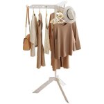 �tendoir � linge pliable avec 3 bras pour cintres, s�choir � linge int�rieur et ext�rieur, rotation � ...