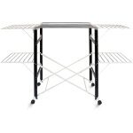 Todeco - etendoir � linge pliant, etendage � linge pliable, 174 x 105 x 84 cm, noir / blanc, mat�riau: ...