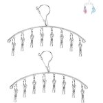 �tendoir � linge � suspendre, acier inoxydable cintre de chaussette pliables s�choirs cintre avec 16 ...