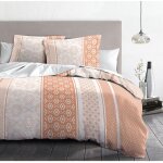 Home linge passion - parure de couette 3 pieces coton 57 fils 220x240 cm - ethnora