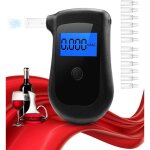 �thylotest �lectronique pr�cis avec 15 embouts, alcootest num�rique lcd bleu, testeur d'alcool homologu�, ...