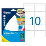 Etiquettes adh�sives 38, 5 x 65 mm agipa 114019 - pochette de 160
