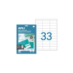 Etiquettes adresse jet d'encre, laser et copieur 70 x 25, 4 mm apli blanche - boîte de 330 Etiquettes adresse jet d'encre, laser et copieur 70 x 25, 4 mm apli blanche - boîte de 330