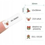 Étiquettes autocollantes niimbot 12 x 30 mm, 210 pièces, cadeaux de noël Étiquettes autocollantes niimbot 12 x 30 mm, 210 pièces, cadeaux de noël