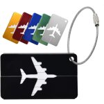 �tiquette bagage 6 pi�ce �tiquette valise avion etiquette bagage en alliage d'aluminium avec cordes en ...