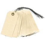 �tiquette � bagage - agipa - 80 x 38 mm - 1000 �tiquettes - fil de fer - couleur cr�me