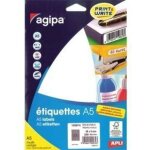 �tiquettes bijouterie - agipa - 306 �tiquettes blanches - 45mm x 8mm - multi usage - enlevable
