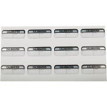 Etiquette noire pr� - imprim�e rs pro argent, 120 par paquet ( prix pour sachet de 120 )