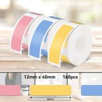 �tiquettes p15, 3 rouleaux d'�tiquettes thermoadh�sives 12 mm x 40 mm, compatibles avec l'imprimante ...