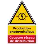�tiquette production photovolta�que ? coupure ? signalisation de s�curit�