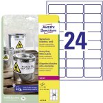 Etiquette plastique avery - zweckform l4773 - 20 63. 5 x 33. 9 mm film de polyester blanc 480 pc(s) fixation ...