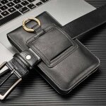 tui de ceinture pour hommes, pochette de ceinture en cuir pour tlphone portable pour universel (noir) ...