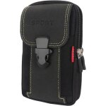 tui ceinture tactique noir nylon, holster smartphone portable, pochette tlphone multifonction