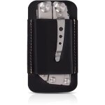 �tui � couteau en cuir noir de 12 cm pour ceinture, mat�riau en cuir de vachette pour couteau de poche ...