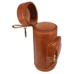 �tui de voyage portable en cuir doubl� de bois de c�dre am�lior� avec humidificateur � cigares et poche ...