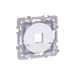 Plastron rj45 format keystone - square blanc