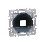 Plastron rj45 format keystone - square couleur anthracite