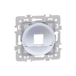 Plastron rj45 format keystone - square couleur silver