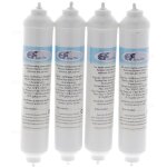 4 filtres a eau universel frigo americain samsung lg daewoo wf005x4 eurofilter