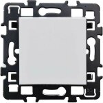 Bouton poussoir 6a avec enjoliveur blanc bornes auto (sans plaque) esprit eur'ohm 61802