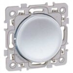 Eurohm square bouton poussoir silver - 60402