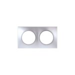 Eurohm square plaque double silver - 60497