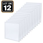 Dalle led 40w lot de 12 pcs europalamp blanc neutre 600x600 - haute luminosit - 4000k