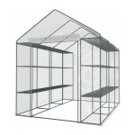 Eurospen - serre de jardin 4m - avec tagres et porte zipe